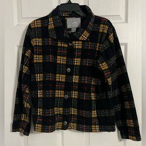 polar edge jacket womens Small Button Up Plaid Black, Brown, Red Flannel